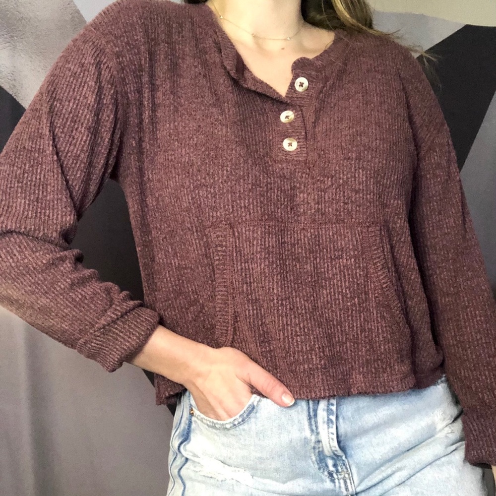 Abercrombie Lounge Waffle Tee Long Sleeve